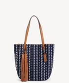 Sole Society Sole Society Honey Tote Vegan Tassel Navy Combo Fabric Leather Genuine Suede