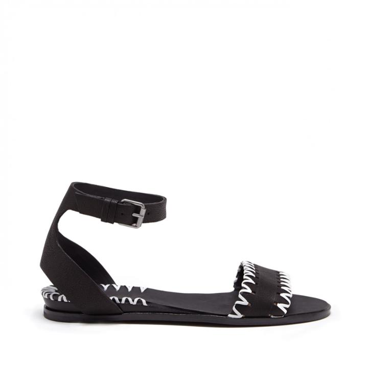 Joes Jeans Joes Jeans Reba Flat Sandal - Black Off White-10