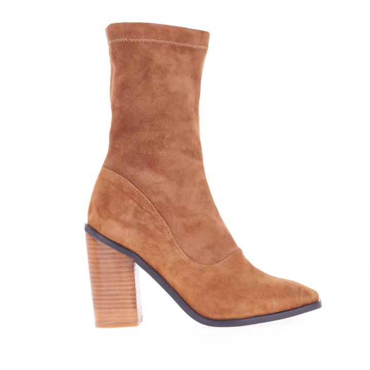 Sol Sana Sol Sana Chloe Boot Stretch Suede Boot - Cognac
