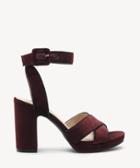 Sole Society Women's Rafianna Platform Sandals Raisin Size 5 Velvet From Sole Society