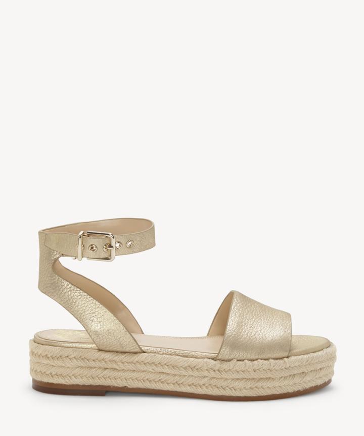 Vince Camuto Vince Camuto Kathalia Espadrille Wedges Metal Gold Size 7 Leather From Sole Society