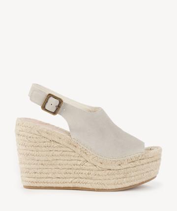 Soludos Soludos Sevilla Platform Wedges Stone Size 6 Suede From Sole Society