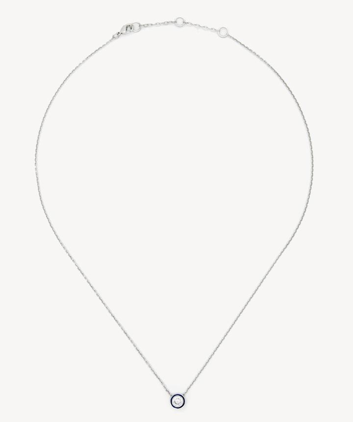 Sole Society Women's Enamel And Cz Necklace Silver One Size From Sole Society