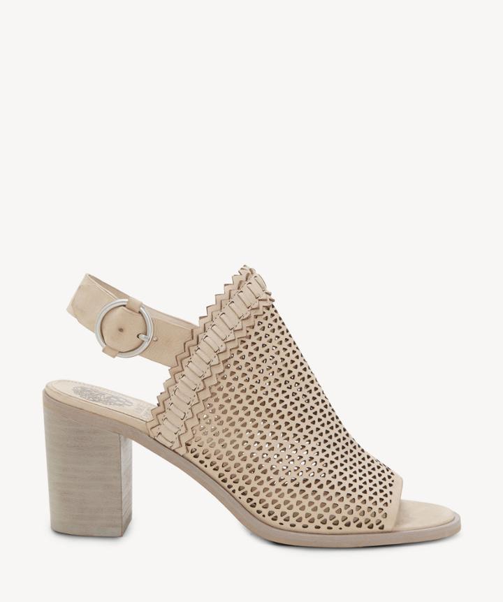 Vince Camuto Vince Camuto Women's Tricinda Slingback Block Heels Sandals Shell Size 5 Suede From Sole Society