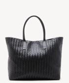 Sole Society Women's Jera Tote Casual Woven Black Vegan Leather From Sole Society
