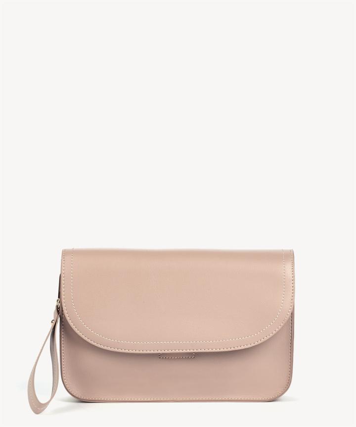 Sole Society Sole Society Tam Vegan Front Flap Wristlet Purse Blush Leather Size Os