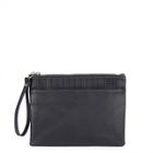 Sole Society Sole Society Lewis Laser Cut Eyelet Pouch - Black-one Size