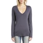 Stylesaint Stylesaint Beechwood Long Sleeved V-neck Tee - Slate