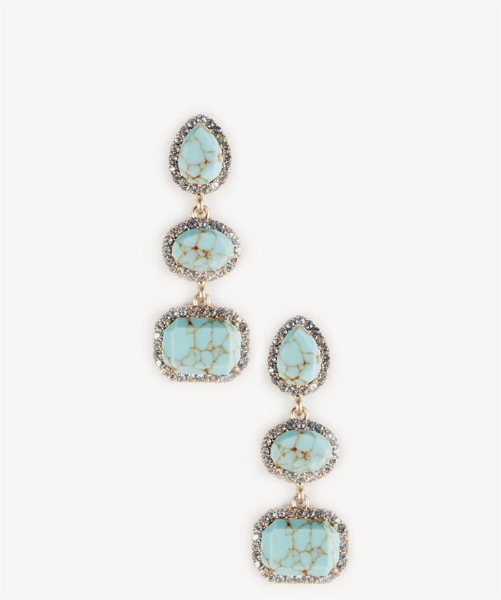 Sole Society Sole Society Natural Stone Drop Earrings