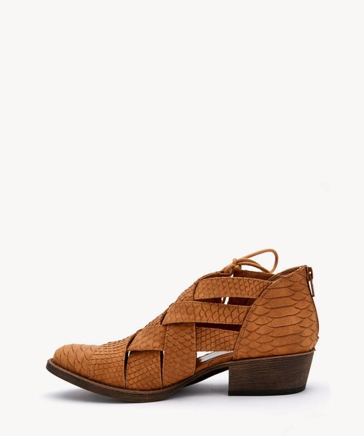Matisse Matisse Women's Lux Cutout Bootie Tan Size 6 Leather From Sole Society