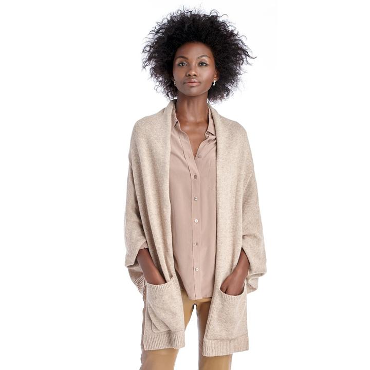 Sole Society Sole Society Pocket Shrug Cardigan - Tan