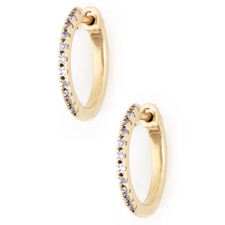 Sole Society Sole Society Cz Huggie Hoop Earrings - Gold