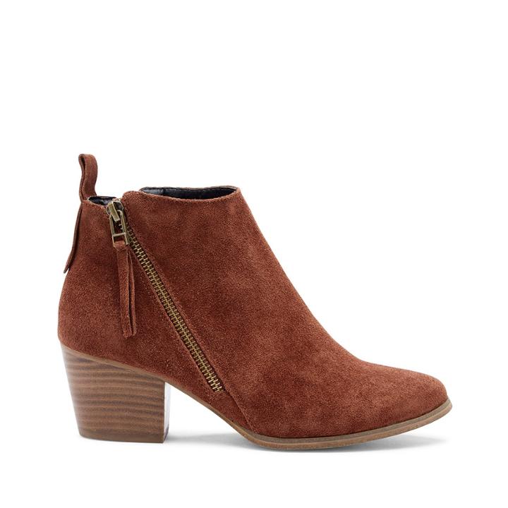 Sole Society Sole Society Mira Asymmetrical Zip Bootie - Bordeaux