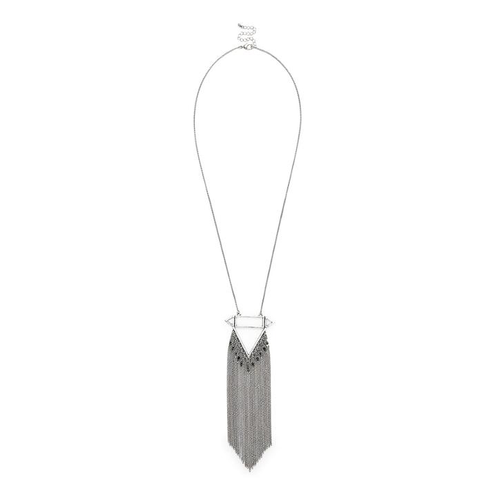 Sole Society Sole Society Tribal Fringe Necklace - Silver