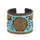 Sole Society Sole Society Beaded Cuff Bracelet - Turquoise