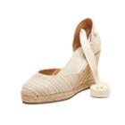 Soludos Embroidered Stripe Tall Espadrille Wedge In Natural