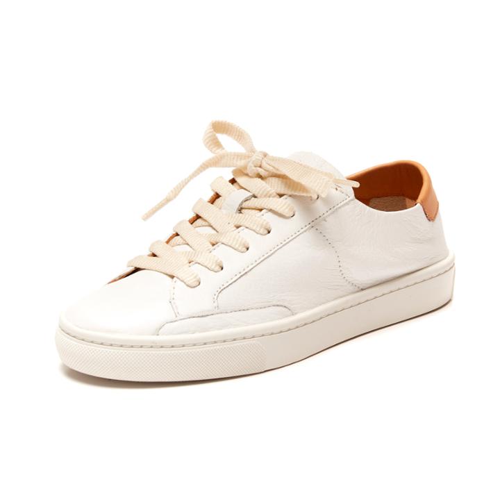 Soludos Ibiza Leather Sneaker In White