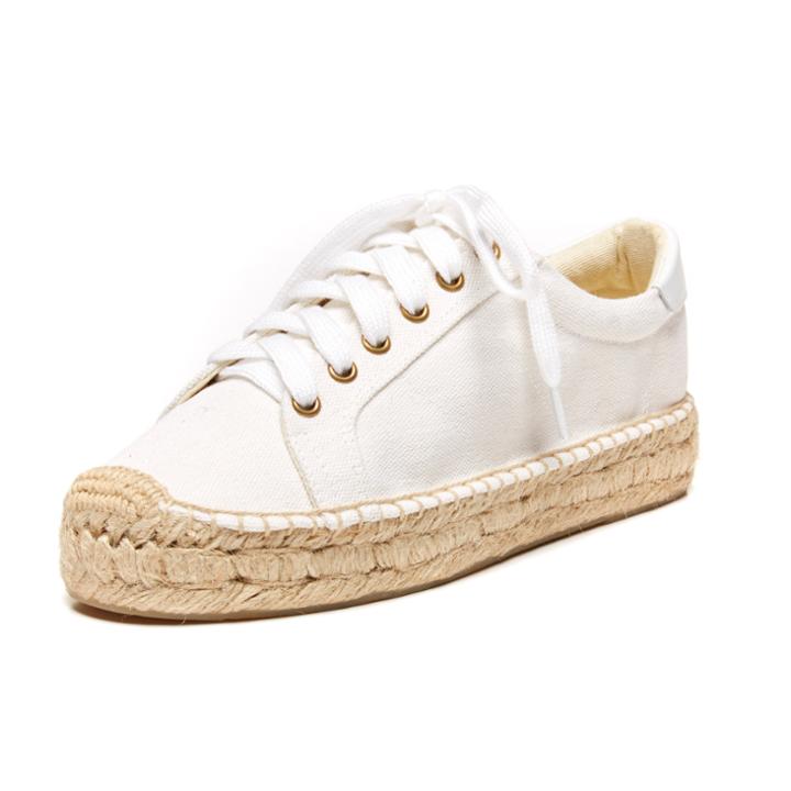 Soludos Bright White Canvas Platform Tennis Sneakerdrille For Women