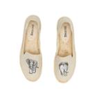 Soludos Elephant Embroidered Smoking Slipper In Sand