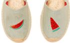 Soludoskid's Pineapple Embroidered Original Dali Slipper In Chambray