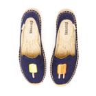Soludos Popsicle Navy Platform Smoking Slipper For Women
