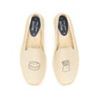 Soludos Mens Jason Polan Smoking Slipper In Sand Hamburger Fries