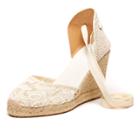 Soludos Ivory Tulip Lace Tall Wedge For Women