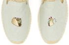 Soludos Men's Jason Polan Taco Embroidered Smoking Slipper N Chambray