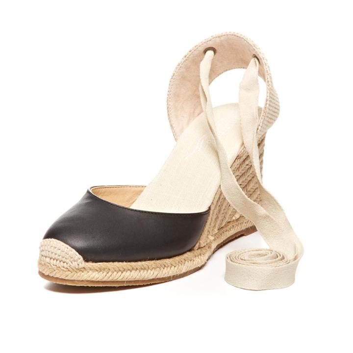 Soludos Tall Leather Wedge Espadrille Shoes Female