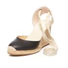 Soludos Tall Leather Wedge Espadrille Shoes Female
