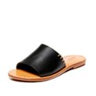 Soludos Black Leather Slide Sandal