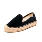 Soludos Velvet Platform Smoking Slipper In Navy