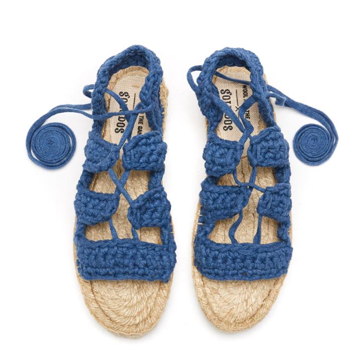 Soludos X Watg Diy Platform Sandal In Nautical Blue