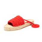 Soludos Womens Wool & The Gang Red Slide Sandal Diy Kit