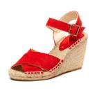 Soludos Bright Red Criss Cross Wedge For Women