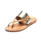 Soludos Slotted Thong Sandal In Platinum