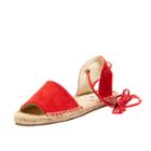Soludos Balaeric Tie-up Sandal In Fire Red