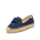 Soludos Knotted Platform Smoking Slipper In Dark Denim