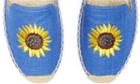 Soludos Sunflower Embroidered Smoking Slipper In Ultramarine