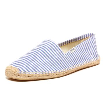 Soludos Navy White Seersucker Cotton Original For Men