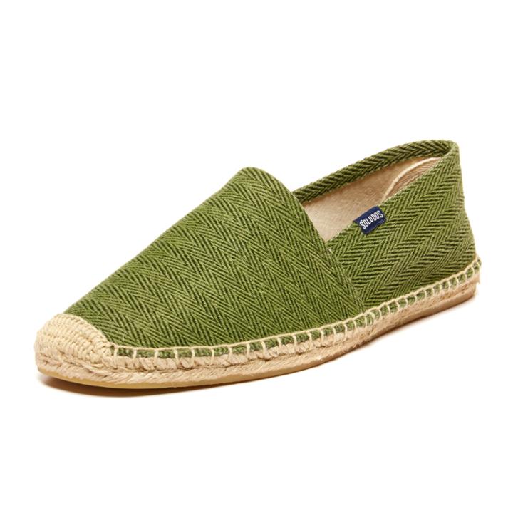 Soludos Army Green Herringbone Twill Original For Men