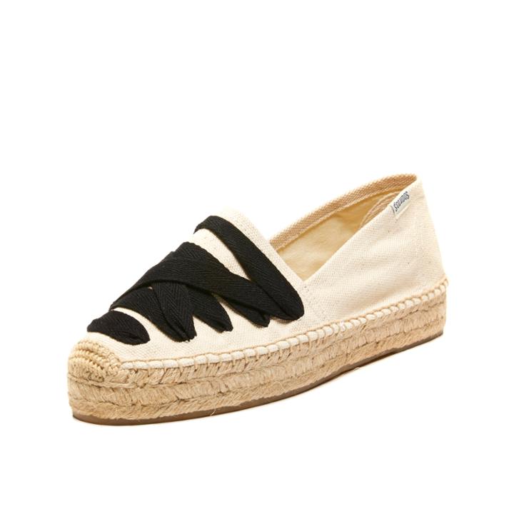 Soludos Laced Platform In Natural