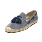 Soludos Mens Tasseled Smoking Slipper In Owl Grey