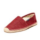 Soludos Venetian Red Herringbone Twill Espadrilles For Men