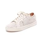 Soludos Perforated Lace Up Sneaker In Seashell