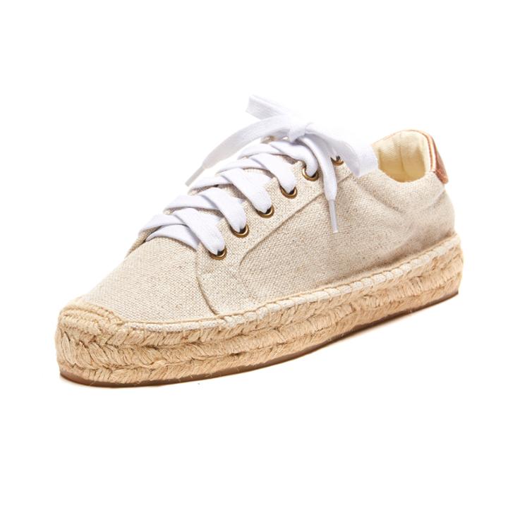 Soludos Canvas Platform Tennis Sneaker For Women