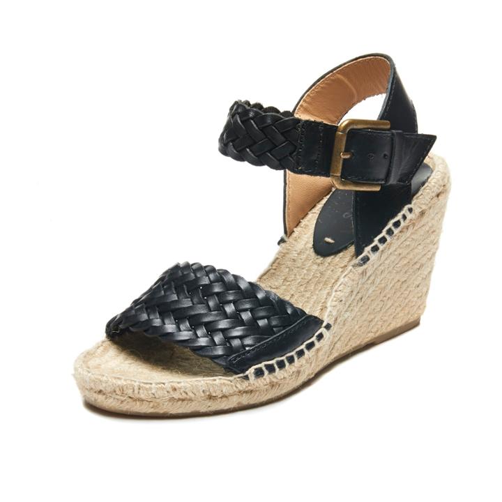 Soludos Woven Open Toe Wedge