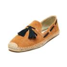 Soludos Mens Suede Tasseled Smoking Slipper In Camel