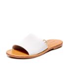 Soludos White Leather Slide Sandal
