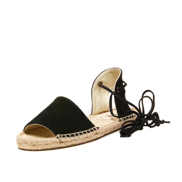 Soludos Balaeric Tie-up Sandal In Black